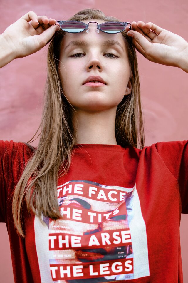 Lip, Forehead, Long hair, Brown hair, Bangs, Child model