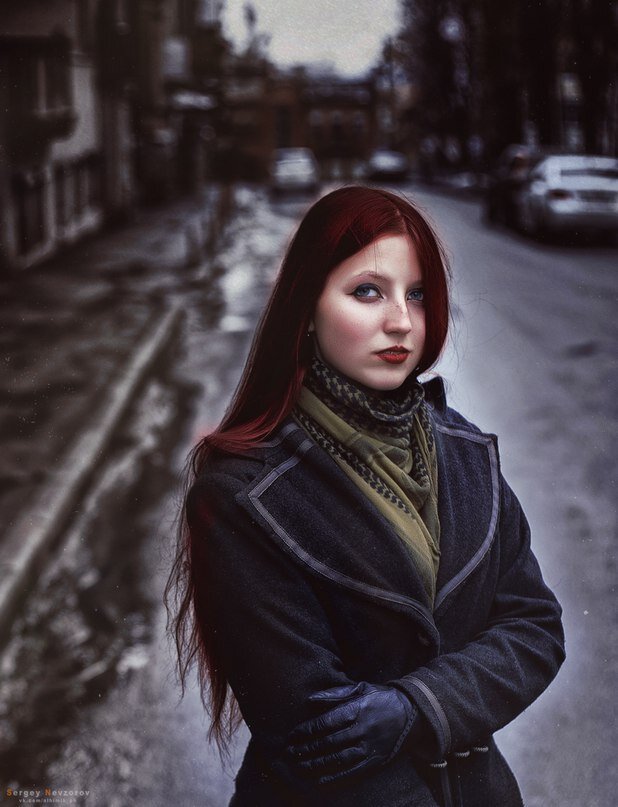 портрет, улица, дождь, дождливая, погода, пасмурно