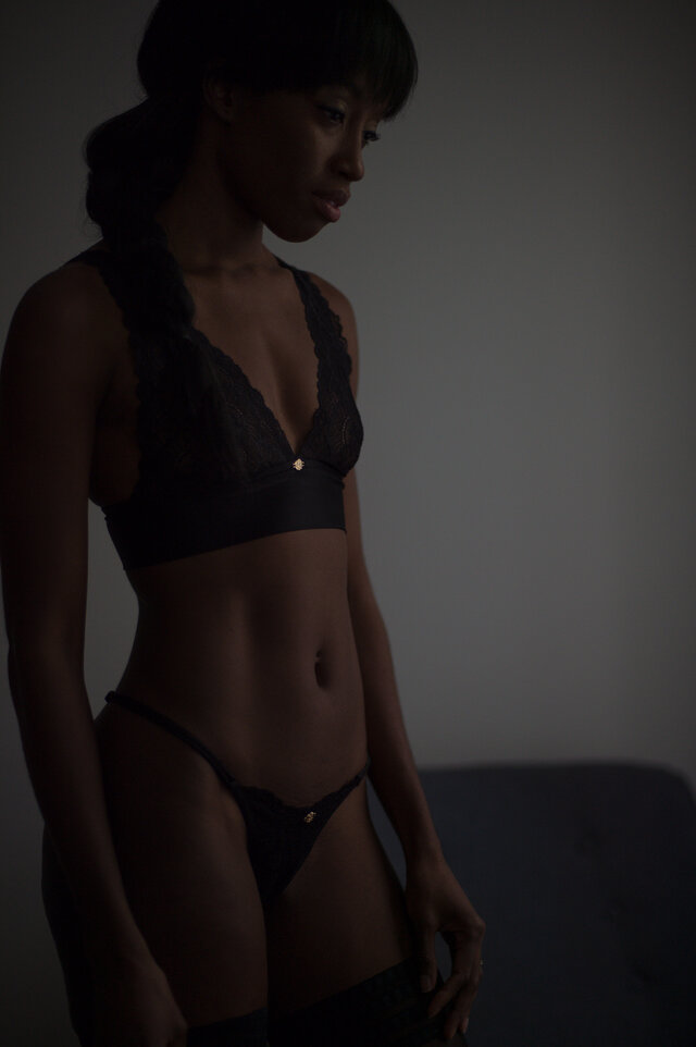 Model Racquel Brown for Besame Lingerie