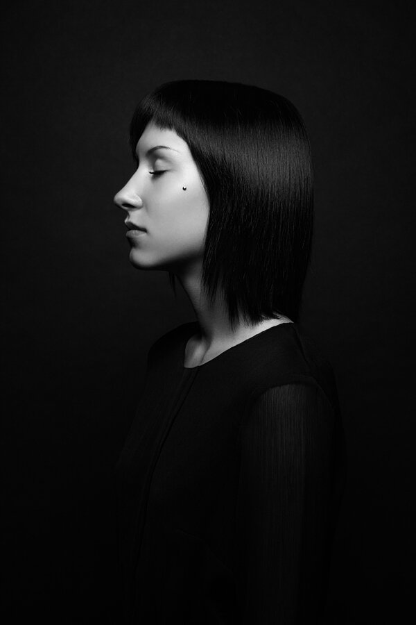 Girl, Woman, Female, Portrait, Lowkey, Black, Dark, Beautiful, Beauty, B&w, Hair, Face, Model, Modeling, Studio