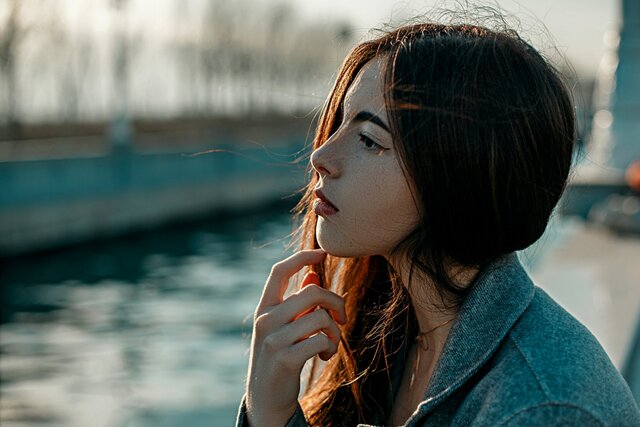 Hairstyle, Beauty, Lip, Snapshot, Eye, Black hair, Long hair, Brown hair