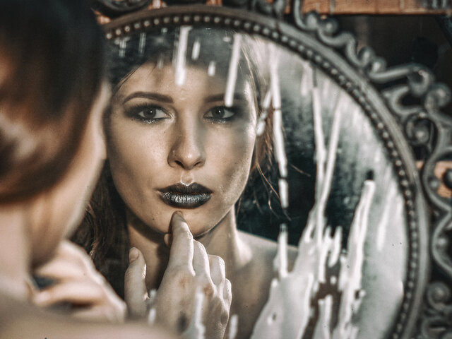 In the mirror