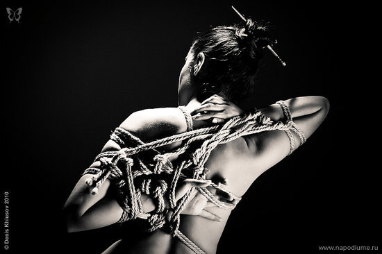 ню,  шибари,  Shibari,  веревки