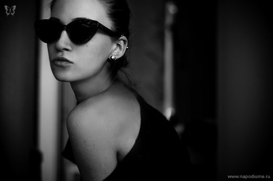 портрет,  очки,  ч\б,  Fashion