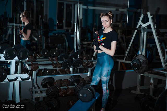 В спортзале