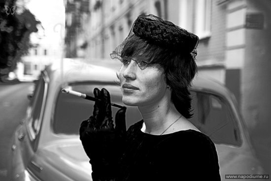 ретро,  шляпка,  мундштук,  дама,  автомобиль,  машина