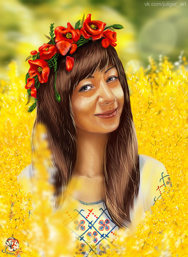 Wacom, цифровой, портрет, Juliger Art