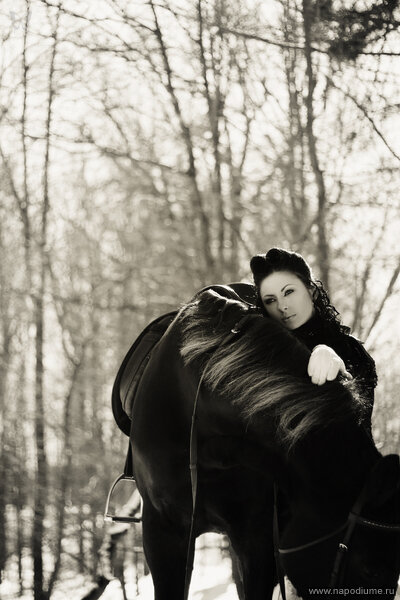 ussia XIX centuries. Horse walk.