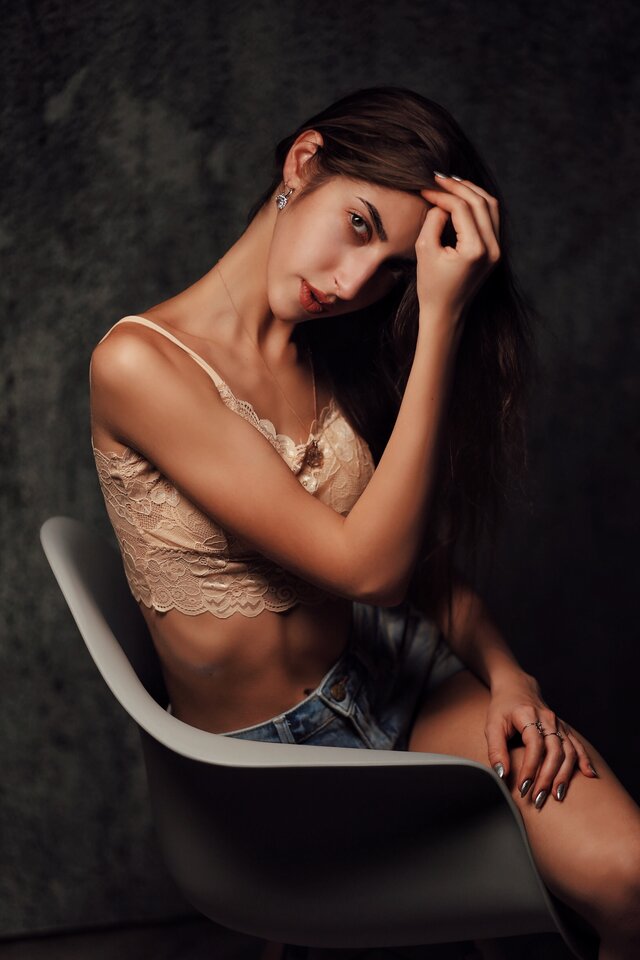 Beauty, Lady, Model, Sitting, Long hair, Arm, Fashion