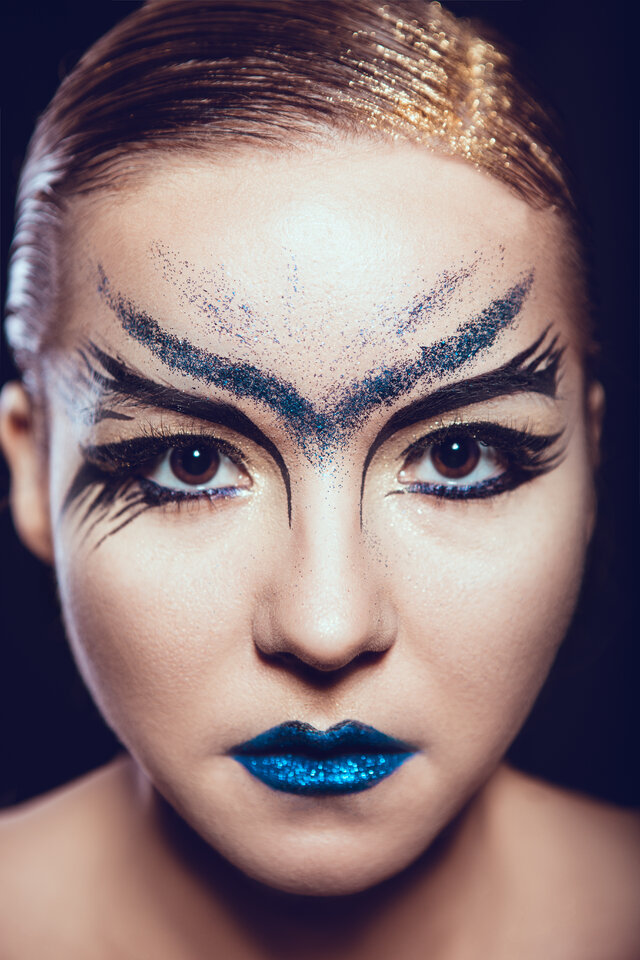 Face, Eyebrow, Lip, Blue, Forehead, Beauty, Head