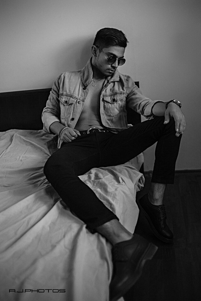 Black and white