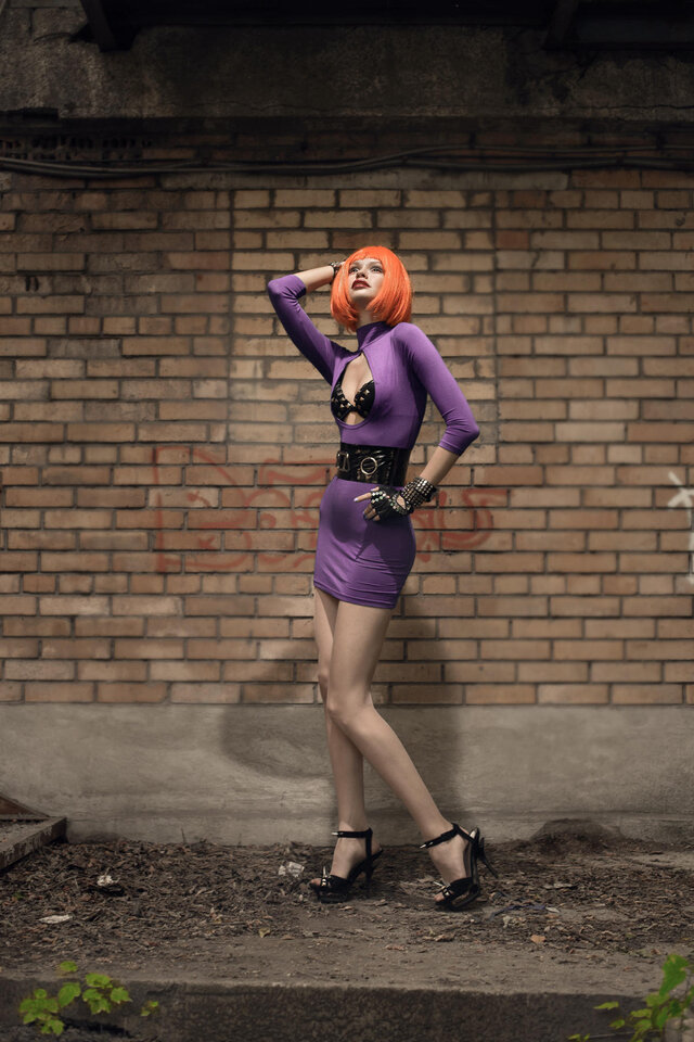 Brick Wall Ginger Purple Fashion