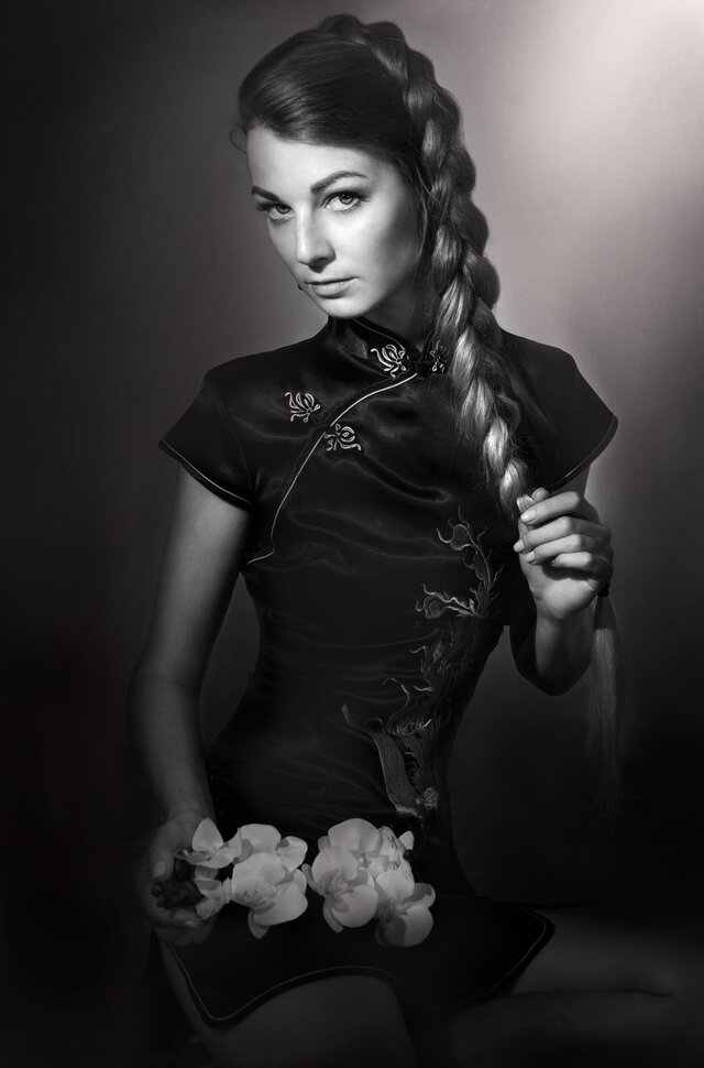 White, Black, Lady, Beauty, Black-and-white, Hairstyle, Model, Fashion, Monochrome photography