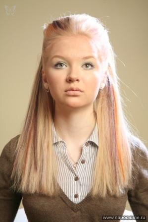 Для L"Oreal. 
Окрашивание волос, причёска, макияж.