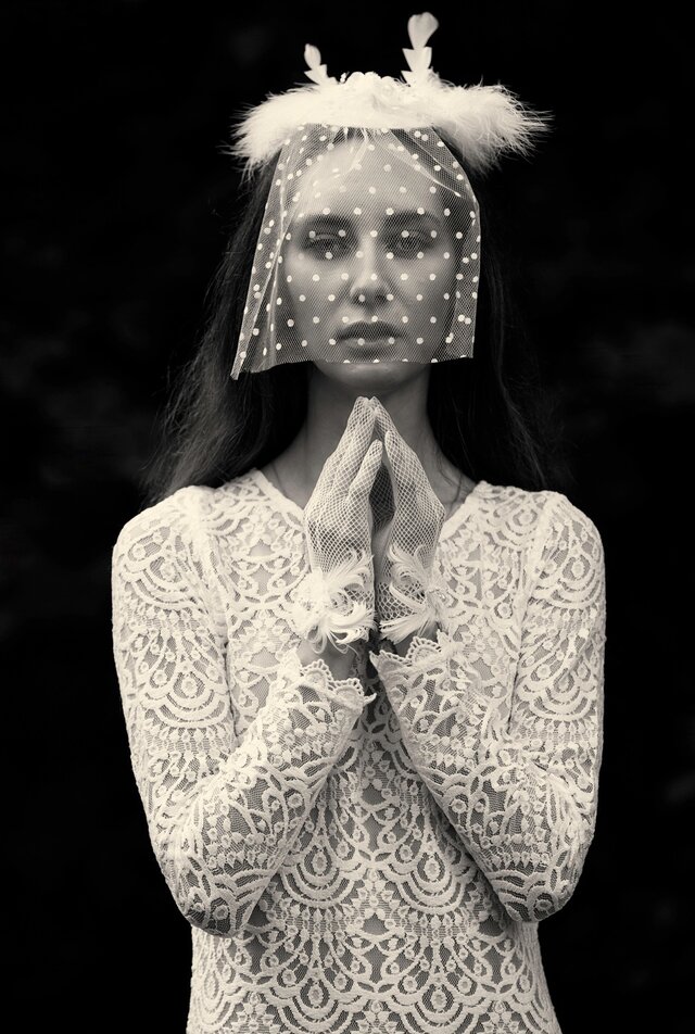 Black&white, Wedding, Dress