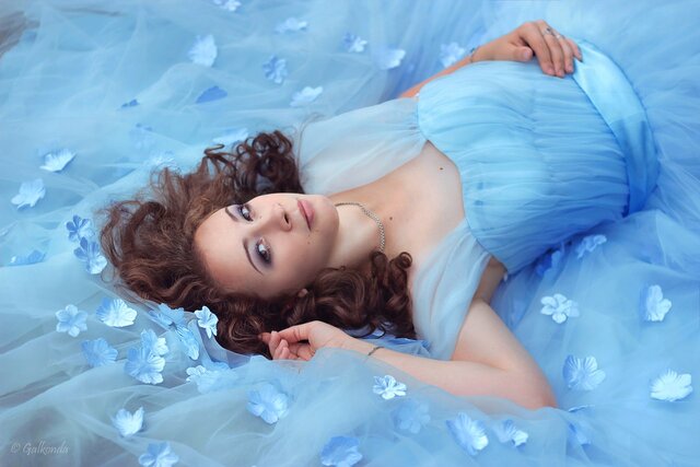 Blue, Beauty, Sleep, Daydream, Happy, Leisure, Bedtime, Smile