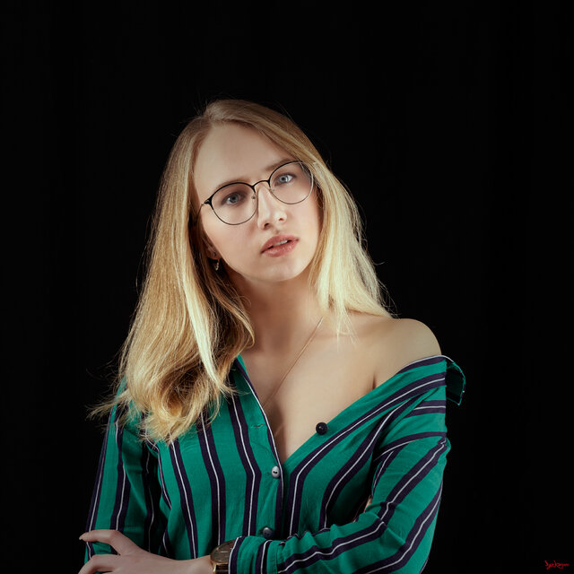 Очки, Очки, Зеленый, Блондинка, Красота, Леди, Плечо, Прохлада