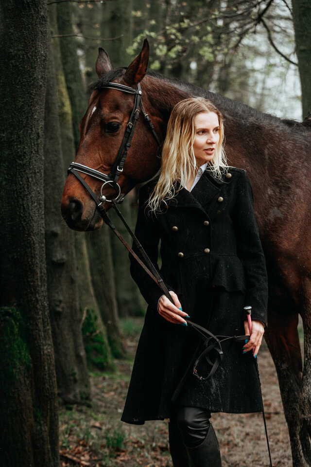 Fashion, Model, With, Horse