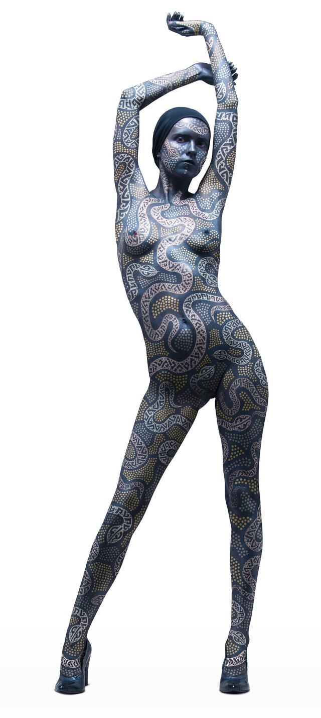 Bodyart, New Year, Snake, бодиарт, змея, Body Art, год змеи