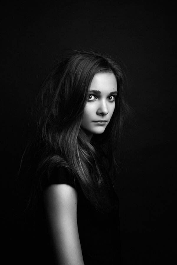 Girl, Woman, Female, Portrait, Lowkey, Black, Dark, Beautiful, Beauty, B&w, Eyes, Hair, Lips, Face, Model, Modeling, Studio